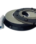 Close-up of 24V 60W Electromagnetic Brake And Clutch CDG040AA For Zipper Machines, slim compact design, smooth transmission components visible.