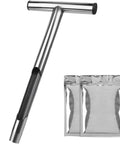 12 Inch Stainless Steel Soil Probe With T-Handle and two bags, ideal for precise soil sampling in yard, garden, or pots