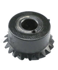 XB2364001 Spiral Bevel Gear For Brother 1034D And 3034D Sewing Machines, close-up of black gear showing teeth and center hole