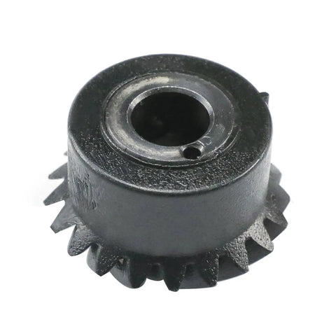XB2364001 Spiral Bevel Gear For Brother 1034D And 3034D Sewing Machines, close-up of black gear showing teeth and center hole