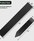 Heavy Duty Metal Landscape Edging Kit With Stakes 19 Feet Total 46 By 10 Inch Galvanized Steel Lawn Border Black No Dig Easy Install