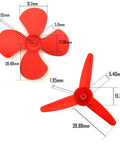Red propellers for DIY Friendly Rectangular Mini Electric Motor Kit 1.5 to 3V 24000 RPM DC Motor with 84 Plastic Gears.