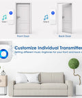 Waterproof Wireless Doorbell Kit For Home And Classroom, 1300ft Range, 58 Ringtones, 5 Volume Levels, LED indicators by front door