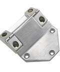 Heavy Duty Industrial Hinge For Truck Trailer And Container Cabinet Doors, stainless steel, sturdy design, corner view, load bearing.