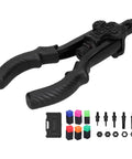 Get The Ultimate Hand Rivet Nut Tool For Serious Metal Repair And Auto Jobs! black alloy steel manual rivet nut gun with M10 mandrels and nuts