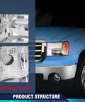 Headlights Assembly For 2007-2013 GMC Sierra 1500 And 2007-2014 GMC Sierra 2500HD 3500HD Halogen Driver And Passenger Side