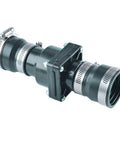 Slip On Sump Pump Check Valve With Stainless Steel Clamps For One And One Half Inch Or One And One Quarter Inch ABS Body With EPDM Seals Corrosion Resistant Clamp Fasteners Easy Install Vertical Or Horizontal, black ABS body