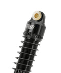 Close-up of 59mm Threaded Oil Shocks With Brass Ends For 1/18 TRX4M Upgrade, CNC aluminum body, easy preload adjustment