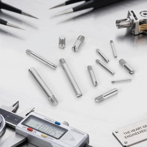 48 Piece M4 Slotted Cylindrical Pin Kit With Stainless Steel Dowel Pins In 6, 10, 16, 20, 25, 30mm Lengths on display