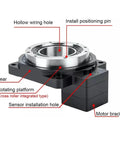 Rock Solid Hella Precise Cnc Hollow Rotary Platform With Cross Roller Bearings And Ten To One Ratio For Tight Cutting Tables And Quick Automation Projects with labeled components.