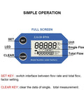 2 Inch Turbine Flow Meter With LCD Display For PVC Water Pipe Go-To Farm And Garden Irrigation Gear showing operation controls