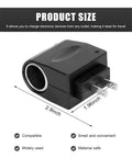 No Sweat Ac To Dc Converter delivering steady 12 volt output at 500 ma for car cigarette lighter adapters, black wall plug charger.