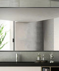 Modern bathroom mirror with Peel And Stick Molding And Wall Trim Set For DIY Home Decor On Cabinets Doors Mirrors And Frames
