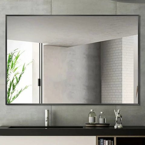 Modern bathroom mirror with Peel And Stick Molding And Wall Trim Set For DIY Home Decor On Cabinets Doors Mirrors And Frames