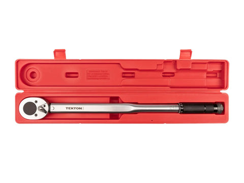 3/4 Inch Drive Micrometer Torque Wrench With Audible Click And High Contrast Dual Range Scale Includes Case And Manual