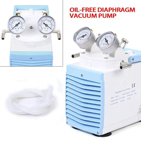 Oil Free Diaphragm Vacuum Pump 30 Liters Per Minute Oilless, Adjustable Pressure, Portable Lab Vacuum Workhorse For Filtration