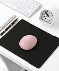 Thick Anti Slip Five Millimeter Gaming Mouse Pad With Stitched Edges and Non Slip Rubber Base Eight Point Three By Ten Point Two Inch on desk