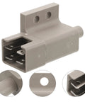 Sturdy Lawnmower Housing With Seat Switch Brass Conductor, Weatherproof Nylon Replacement Part For Tractor And Garden Tools, No Fuss Easy Install Safety Cutoff Switch Size 6.00x3.00x2.40cm, gray nylon seat switch with brass terminals