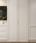 10 Pack Gold Edge Finger Pulls For Cabinets Aluminum Cabinet Handles For Kitchen Concealed Drawer Pulls Installed on White Cabinets