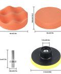10 Pack Car Polishing Pads 3 Inch Foam Buffing Pads For Drill With M10 Adapter Fleece Pad Wax Buffer Kit Pro Grade