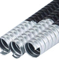 Heavy Duty Flexible PVC Coated Steel Conduit 19Mm 20Mm Corrugated Electrical Tubing ends showing steel core for protection indoors and outdoors.