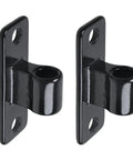 Galvanized Iron Gate Hinges For Five Eighth Inch Pin, Wall Mount Hardware For Chain Link Fence, 2 Pack black coated hinges