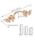 Antique Rose Gold Zinc Alloy Cabinet Pulls Set Of 10 For Farmhouse Kitchens And Vintage Dressers, 2.5 Inch Center dimensions view