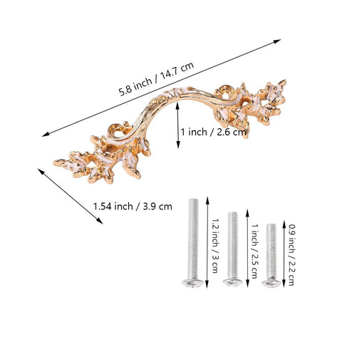 Antique Rose Gold Zinc Alloy Cabinet Pulls Set Of 10 For Farmhouse Kitchens And Vintage Dressers, 2.5 Inch Center dimensions view