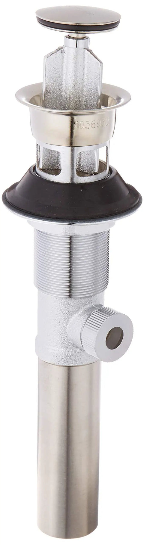 Premier Bathroom Sink Drain With Overflow In Vibrant Brushed Nickel Finish, Genuine Part, No Fuss Install, Durable Brass Construction