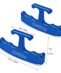 Blue aluminum alloy handles for PlateLine Car Emblem Removal Tool Kit With Aluminum Alloy Handle And 60cm PE Cable Set Easy Back And Forth Saw Action To Cut Adhesive Foam Includes Three Extra 60cm Cables For Window Film Installation And Emblem Removal