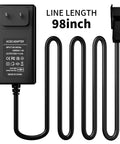 29V 2A Power Supply Cord For Recliners And Lift Chairs With No Fuss ACDC Switching Adapter, black, 98-inch cord visible