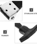 Close-up of shockproof rubber T handle draw latch featuring 304 stainless steel lock, ideal for tool boxes and freezer doors.