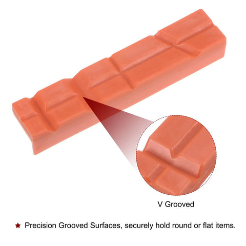 Kickass Magnetic Vise Jaw Pads With Chunky Nylon Grip And Snug V Grooves to securely hold round or flat items on your workbench.