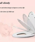 No Drama Thick Polypropylene Toilet Seat With Dead Smooth Slow Close Lid And Quick Release Hinges For Universal Bathroom Fixtures showing slow-close design.