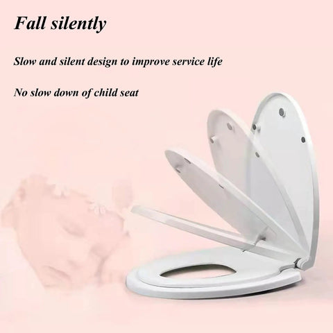 No Drama Thick Polypropylene Toilet Seat With Dead Smooth Slow Close Lid And Quick Release Hinges For Universal Bathroom Fixtures showing slow-close design.