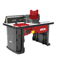 Benchtop Portable Router Table With Above Table Lift And Dual Sided Bit Storage Fits RT1323 00 And RT1322 00 Routers Not Included