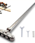 16 Inch Circular Saw Guide Rail With Nine Smooth Rollers For Rock Solid Cuts And Bullseye Accuracy adjustable rip edge with laser scale.