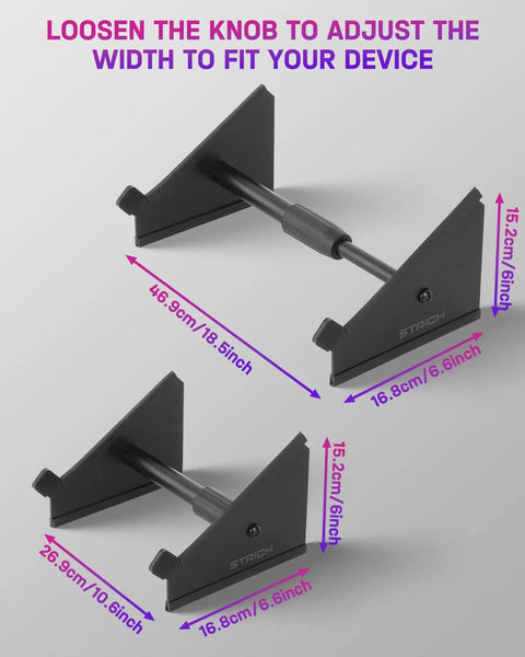 Heavy-Duty Adjustable Desktop Stand For Sampler, Synth, And MIDI Controller Or Drum Machine showing telescoping adjustment.