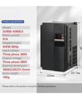 37kW 3 Phase 380V VFD Variable Frequency Drive Motor Inverter Speed Controller Workhorse For Industrial Equipment With Easy Setup And Smooth RPM Control For Precise Speed Regulation And Energy Saving Operation, front view with dimensions