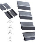 Pro Grade Rubber Polishing Pad Set For Contours And Curves showing angled flexible sanding blocks
