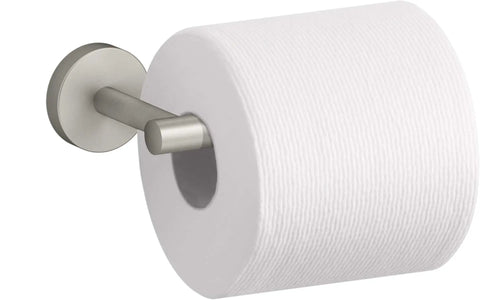 Elate Toilet Paper Holder In Brushed Nickel, Minimalist Metal Design That Stands Up To Daily Use, Corrosion Resistant