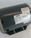 Heavy Duty Half Hp Belt Drive Motor 56 Frame Open Drip Proof Two Speed 1725 And 1140 Rpm Ball Bearing Resilient Ring Mount 115 Volt Single Phase side view showing compact design and specifications.