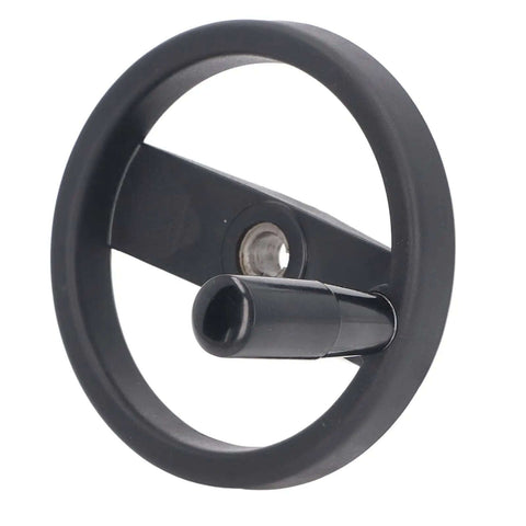 16mm Center Hole Hand Wheel With Revolving Handle For Lathe Milling Machine And Grinder 160mm Outer Diameter Two Spoke Plastic Control Wheel
