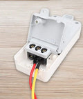 Electrical junction box with incoming wires, suitable for heat shrink tubing kit use, 720 Piece Heat Shrink Tubing Kit With 8 Size Assortment In A Durable Box, 2 To 1 Shrink Ratio, Polyolefin Black Tubes For Wiring, Insulation, And Cable Protection, Withstand 600V, From Minus 55 C To 125 C, Easy Wire Wrapping And Repair.