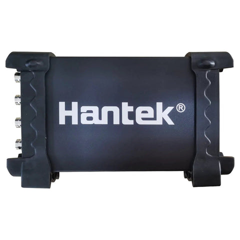 Black 4 Channel Oscilloscope Kit with 70 MHz Bandwidth and 1 GSa per Second Sampling, rugged heat-resistant case, side view
