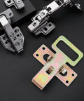 Beefy Iron Sofa Position Buckles for Heavy Duty Couch Connection, universal fit furniture hardware, visible in varied finishes.