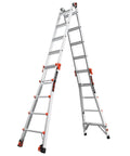 Velocity Aluminum Ladder Do-It-All 22 ft Multi-Position with Leg Levelers, Lightweight, Easy Extend and Lock, Ready for Any DIY Project, Home Renovation, Roofing, Painting, and Maintenance in A-frame position