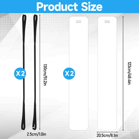 2 Pack 8 By 48 Inch Appliance Sliders Foldable Plastic Glides With Pull Strap dimensions and components
