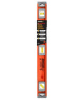 Magnetic Heavy Duty I Beam Aluminum Level 24 Inch In Orange with oversized vials and hands free setup for precise framing