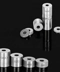 Deadly Precise And Rock Solid 36 Piece Steel Spacer Block Set With Badass Plus Zero Point Zero Zero Zero One Inch Calibration For Real Mechanics Sorting Tight Tolerance Jobs stacked steel spacer blocks displaying various measurements
